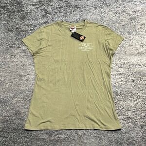 NWT Harley Davidson Shirt Women's XXL Green Eagle Logo Top